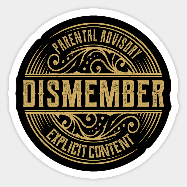 Dismember Vintage Ornament Sticker by irbey